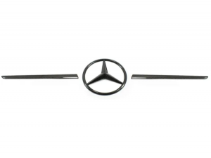 Mercedes Benz SLK Emblem Trim - Front - Carbon Fiber - R172